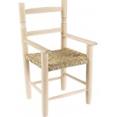 La Vannerie d'Aujourd'hui - Chaise haute pour enfant en bois rouge